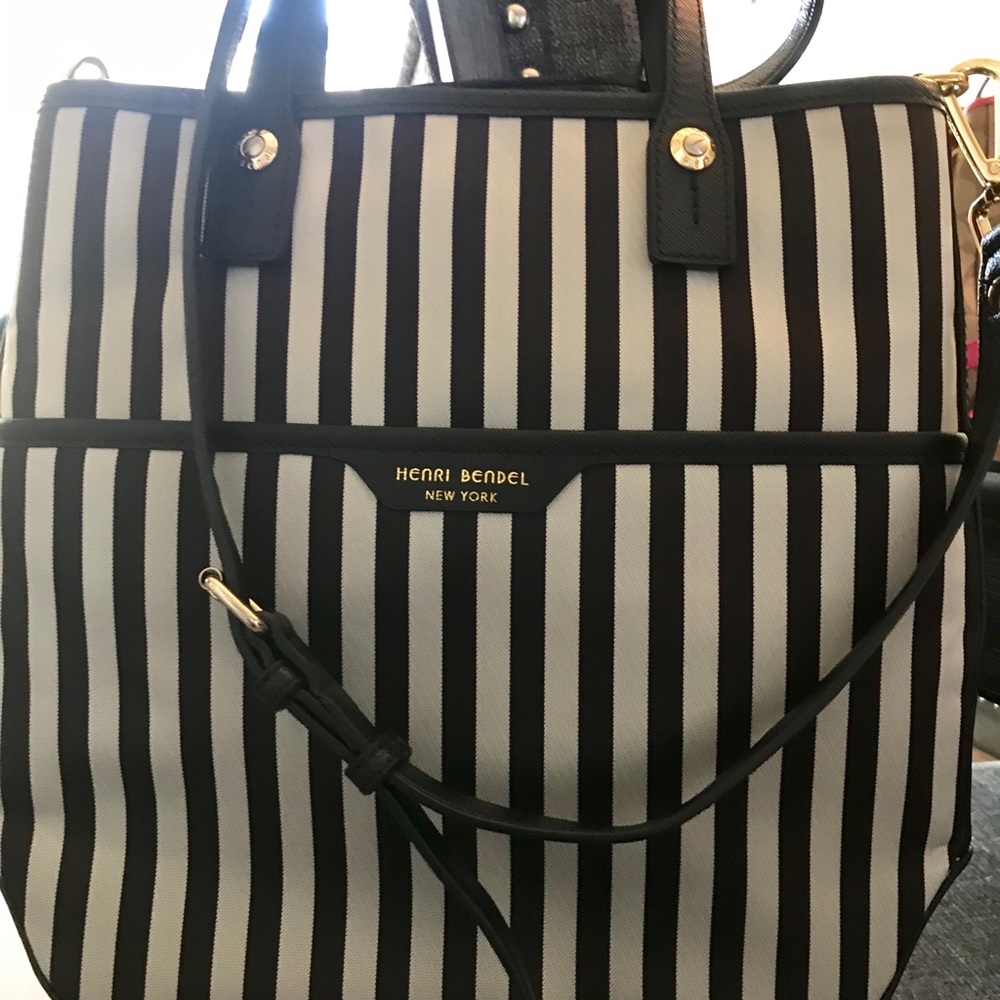Henri Bendel classic stripe small tote.